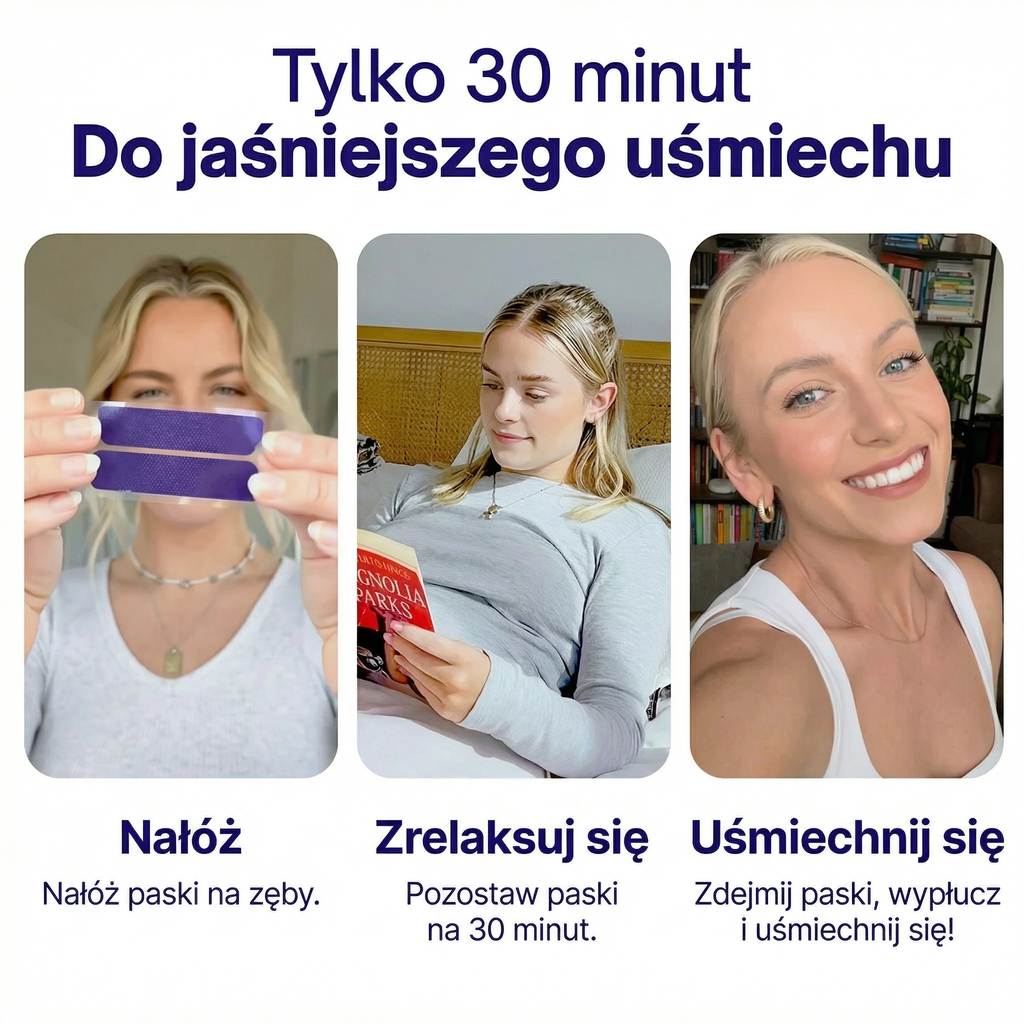 Fialové bělící proužky